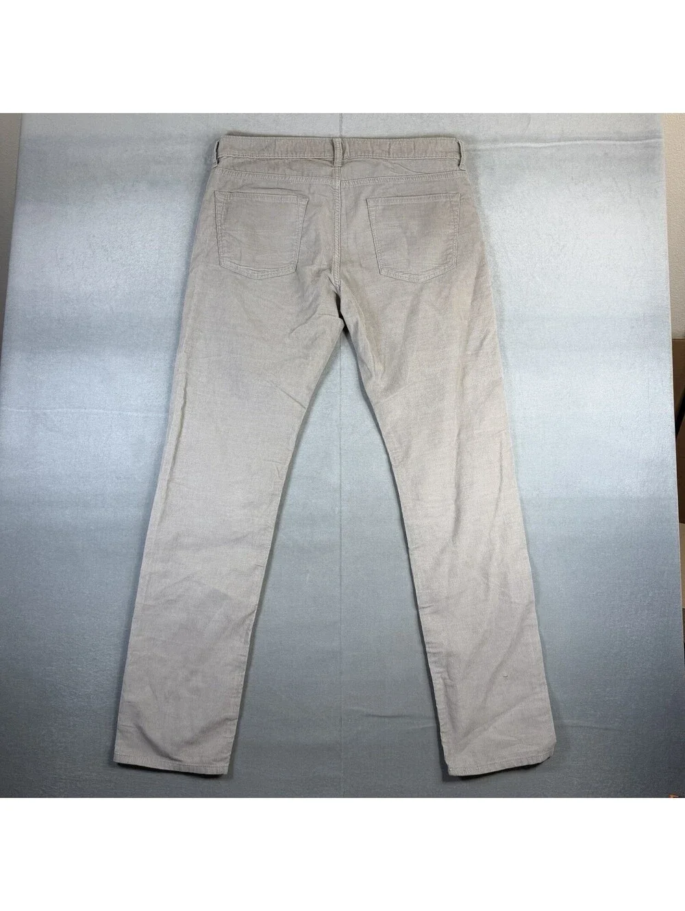 J.Crew 770 Corduroy Pants Mens 34x34 Gray Straight Stretch Chino 5 Pocket Zip